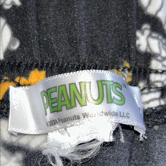 Small Peanuts fleece lined pajama shorts Halloween - Picture 2 of 3